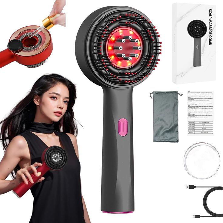 Scalp Massage Brush with Oil Applicator